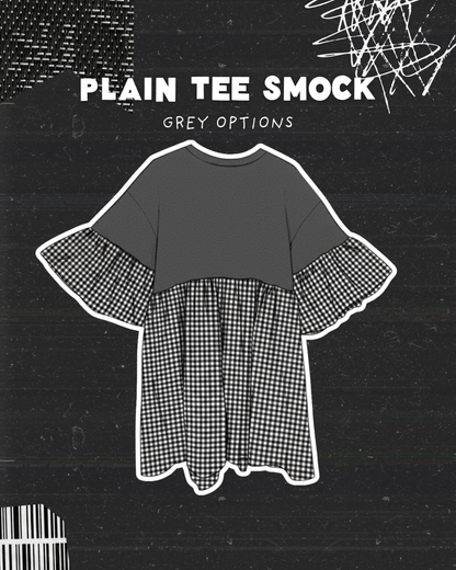 Plain Grey Tee - Create Your Own Smock