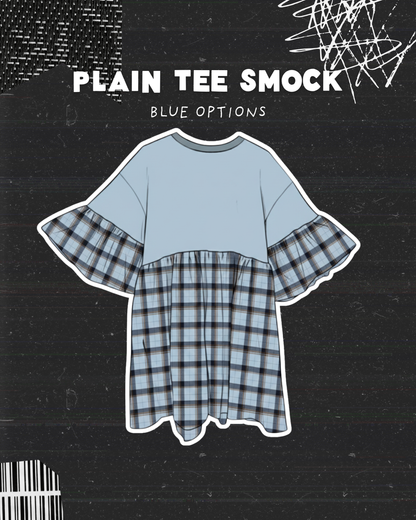 Plain Blue Tee - Create Your Own Smock