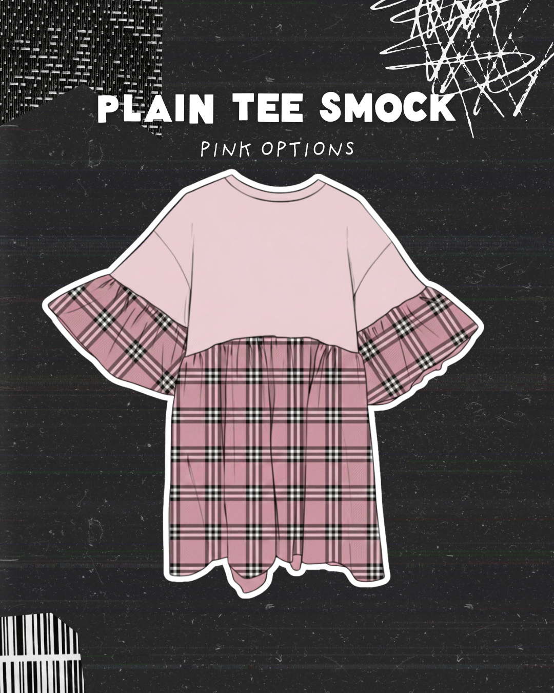 Plain Pink Tee - Create Your Own Smock
