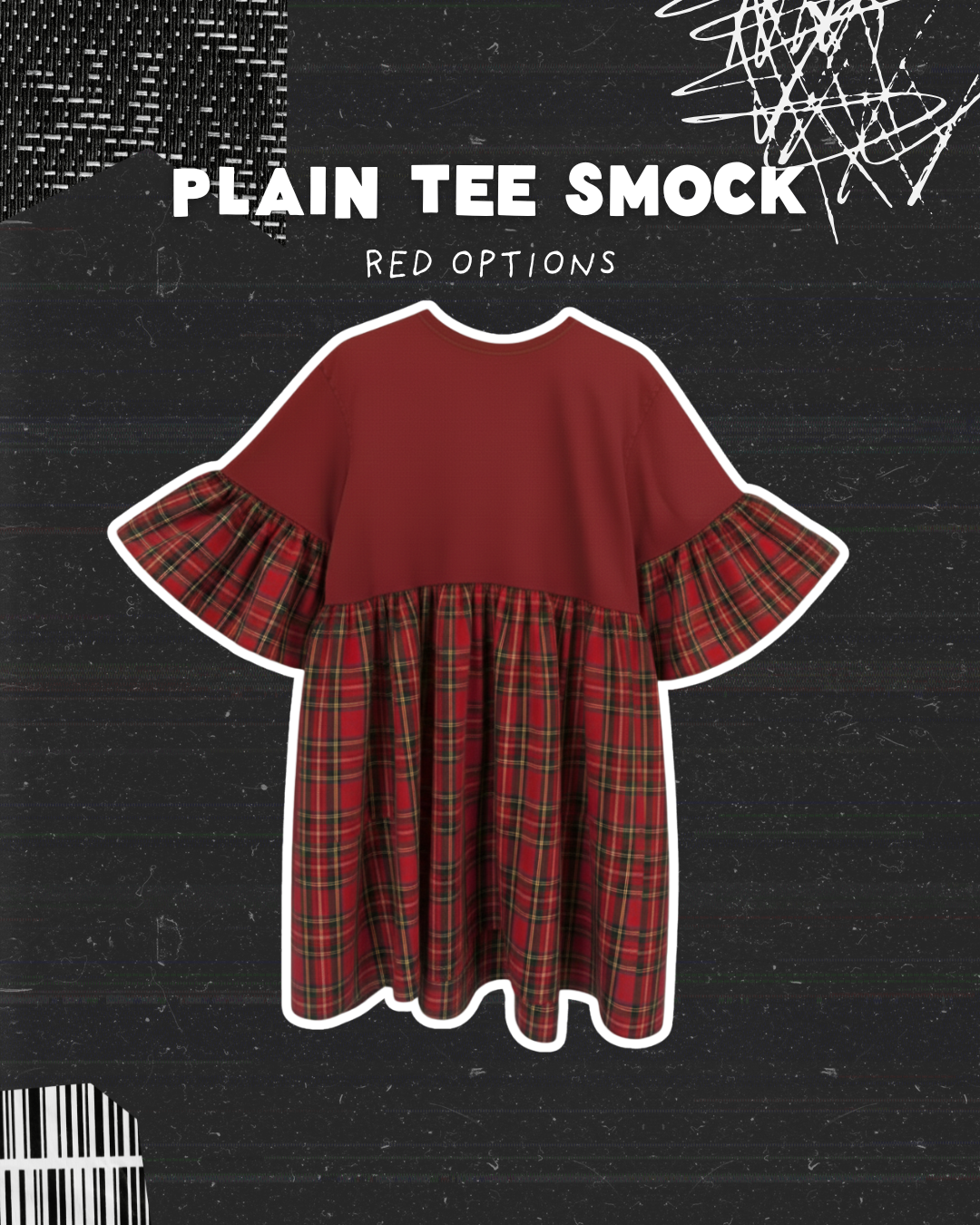 Plain Red Tee - Create Your Own Smock