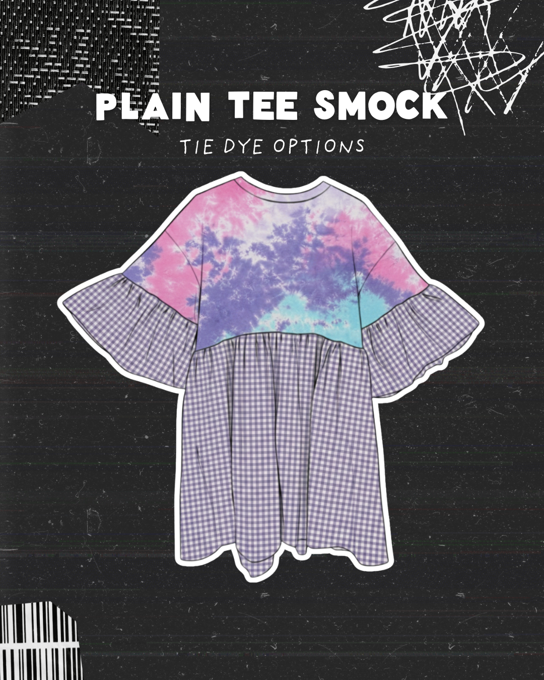Plain Tie Dye Tee - Create Your Own Smock