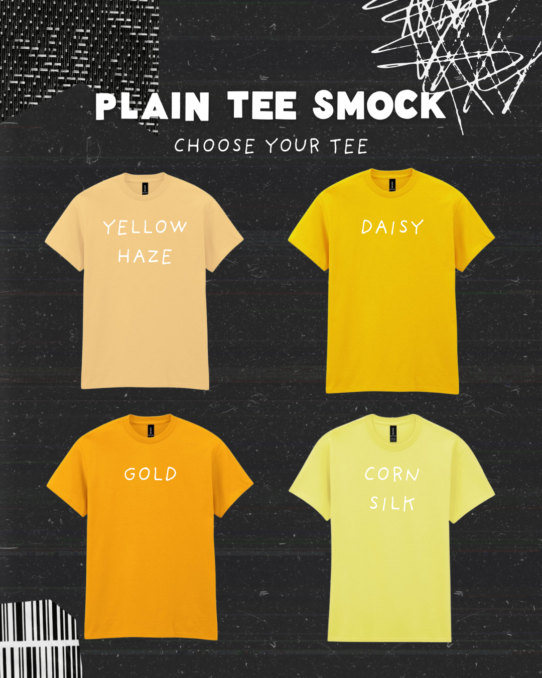 Plain Yellow Tee - Create Your Own Smock