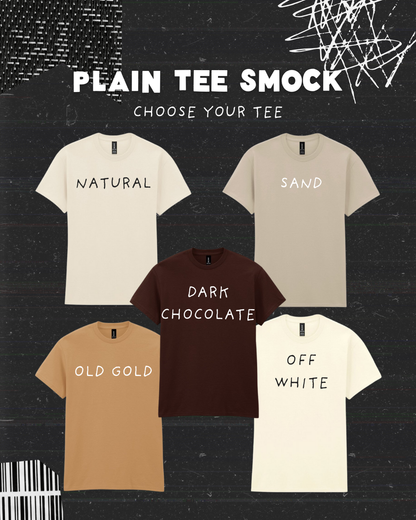 Plain Neutral Tee - Create Your Own Smock
