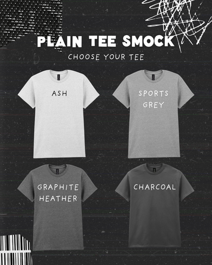 Plain Grey Tee - Create Your Own Smock