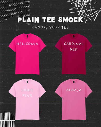 Plain Pink Tee - Create Your Own Smock