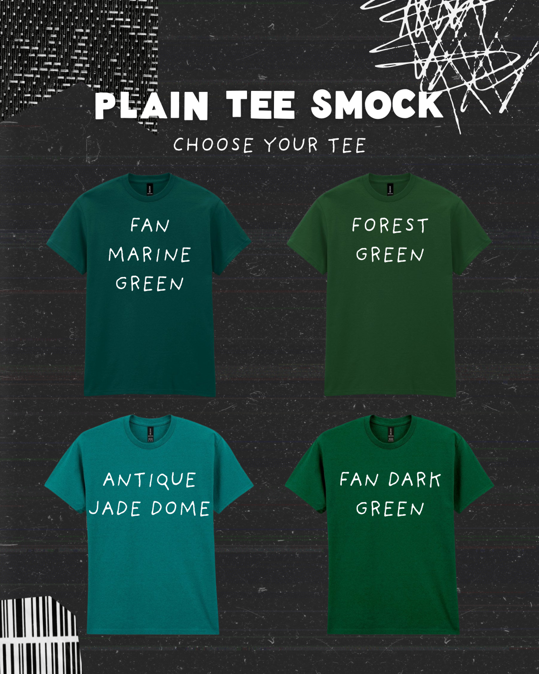 Plain Green Tee - Create Your Own Smock