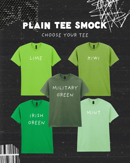 Plain Green Tee - Create Your Own Smock
