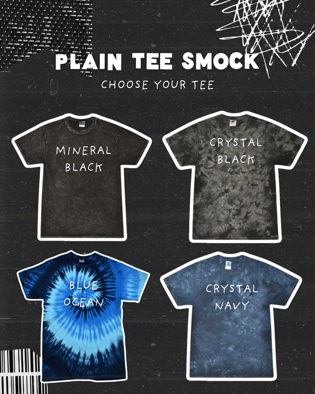 Plain Tie Dye Tee - Create Your Own Smock