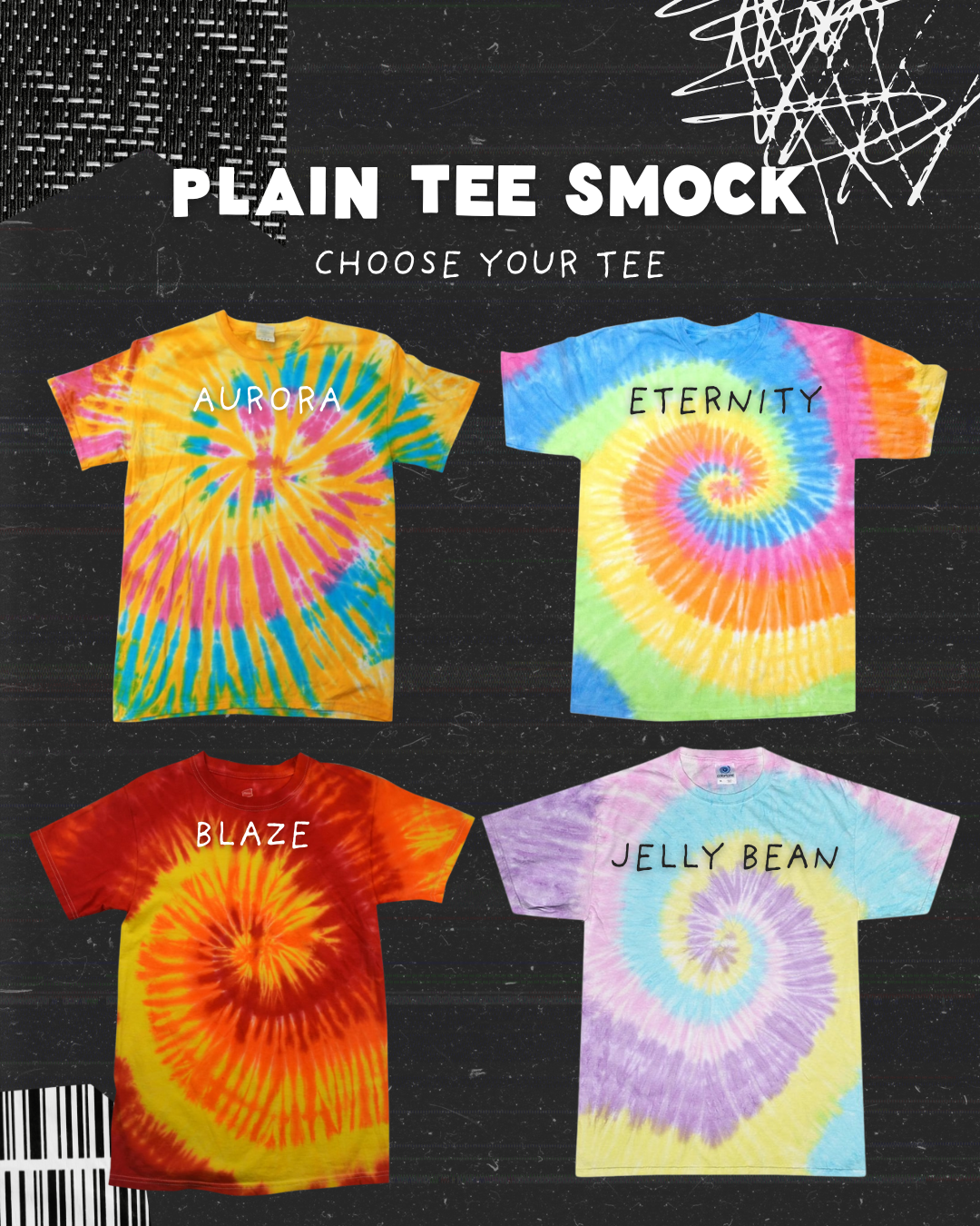Plain Tie Dye Tee - Create Your Own Smock