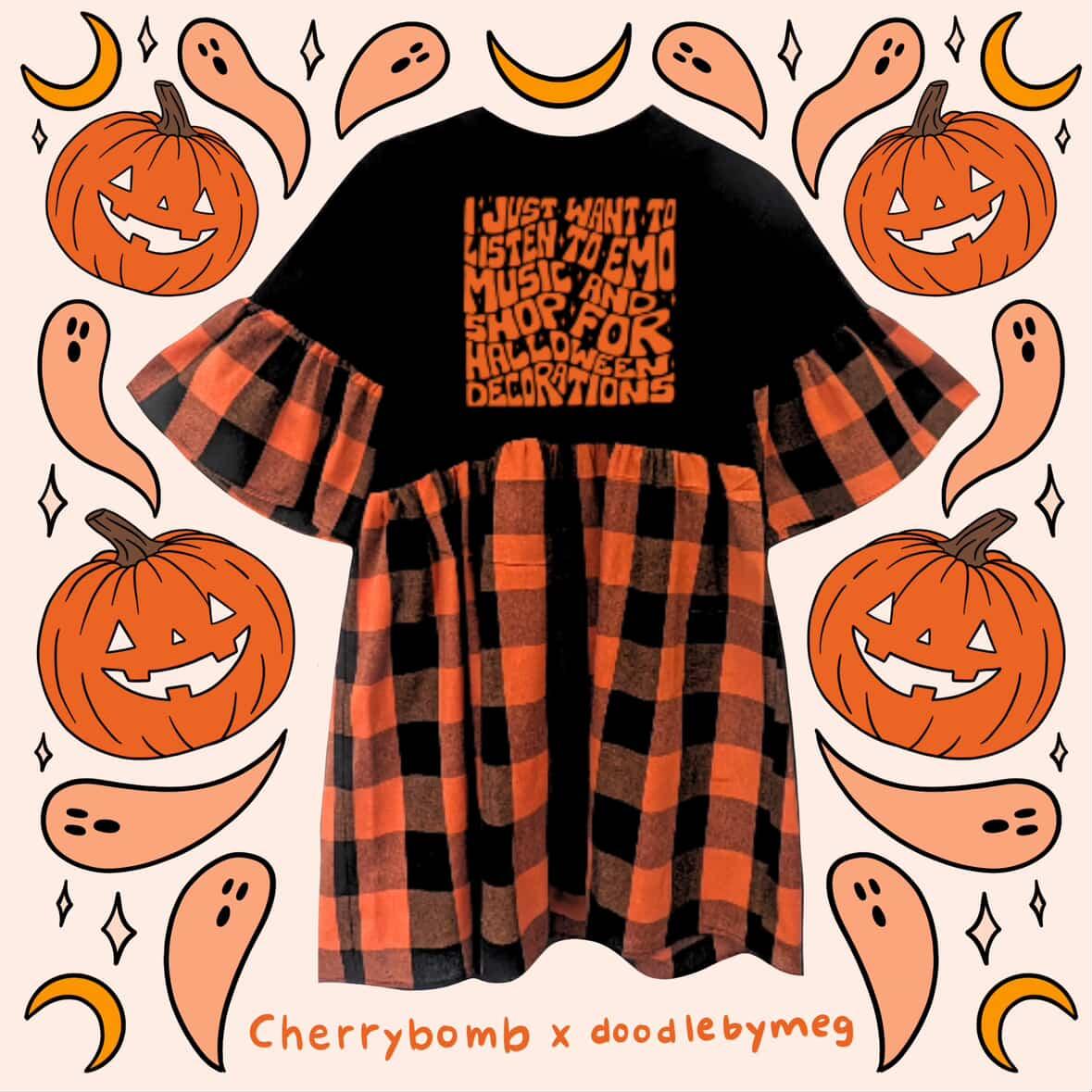 Emo Music & Halloween Decorations - Create Your Own Smock